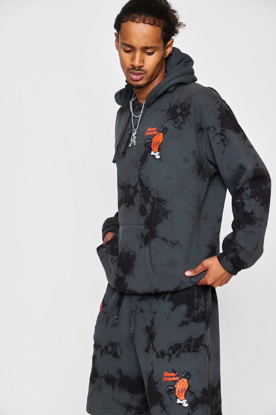 CASH Call 666 Crystal Wash Horn Hoodie Black Hoodies