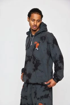 CASH Call 666 Crystal Wash Horn Hoodie Black Hoodies