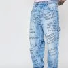 BROKEN PROMISES Bottoms Triple Text Denim