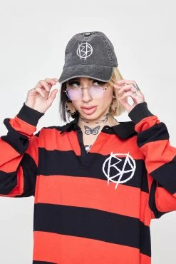 BROKEN PROMISES Riot Dad Hat Washed Black Headwear