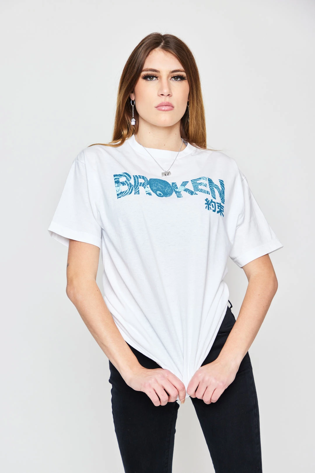 BROKEN PROMISES Shirts Junji Ito Magic Power S/S White