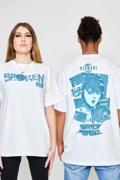 BROKEN PROMISES Shirts Junji Ito Magic Power S/S White