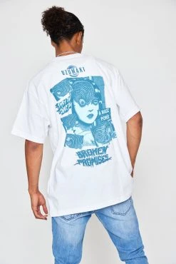 BROKEN PROMISES Shirts Junji Ito Magic Power S/S White