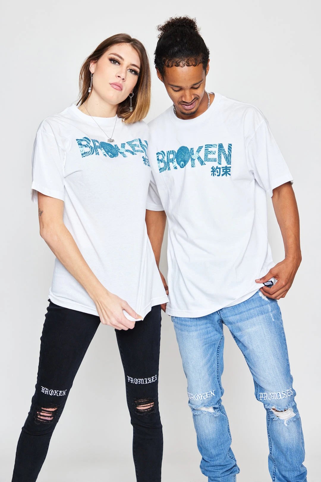 BROKEN PROMISES Shirts Junji Ito Magic Power S/S White