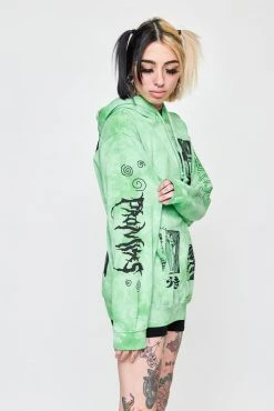 CASH Hoodies Junji Ito The Scar Hoodie Green