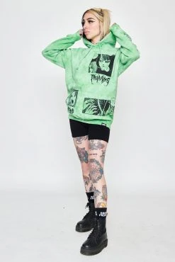 CASH Hoodies Junji Ito The Scar Hoodie Green