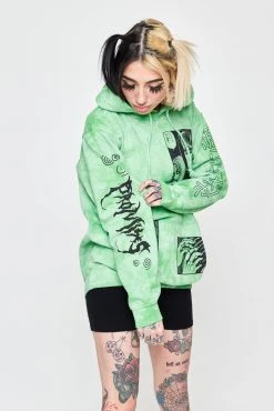 CASH Hoodies Junji Ito The Scar Hoodie Green