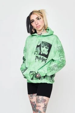 CASH Hoodies Junji Ito The Scar Hoodie Green