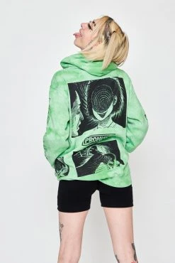 CASH Hoodies Junji Ito The Scar Hoodie Green