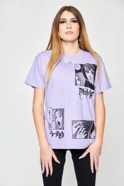 BROKEN PROMISES Shirts Junji Ito The Scar Tee Light Purple