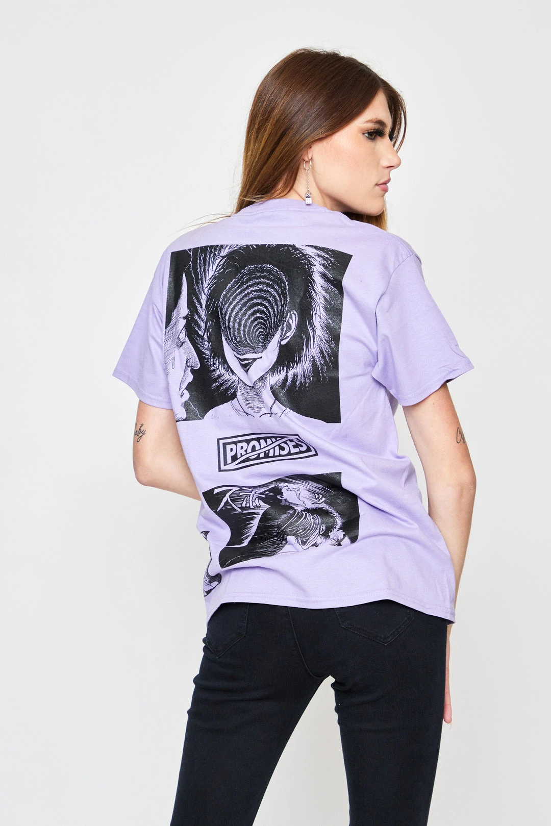 BROKEN PROMISES Shirts Junji Ito The Scar Tee Light Purple