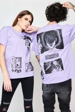 BROKEN PROMISES Shirts Junji Ito The Scar Tee Light Purple