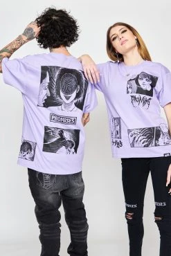 BROKEN PROMISES Shirts Junji Ito The Scar Tee Light Purple