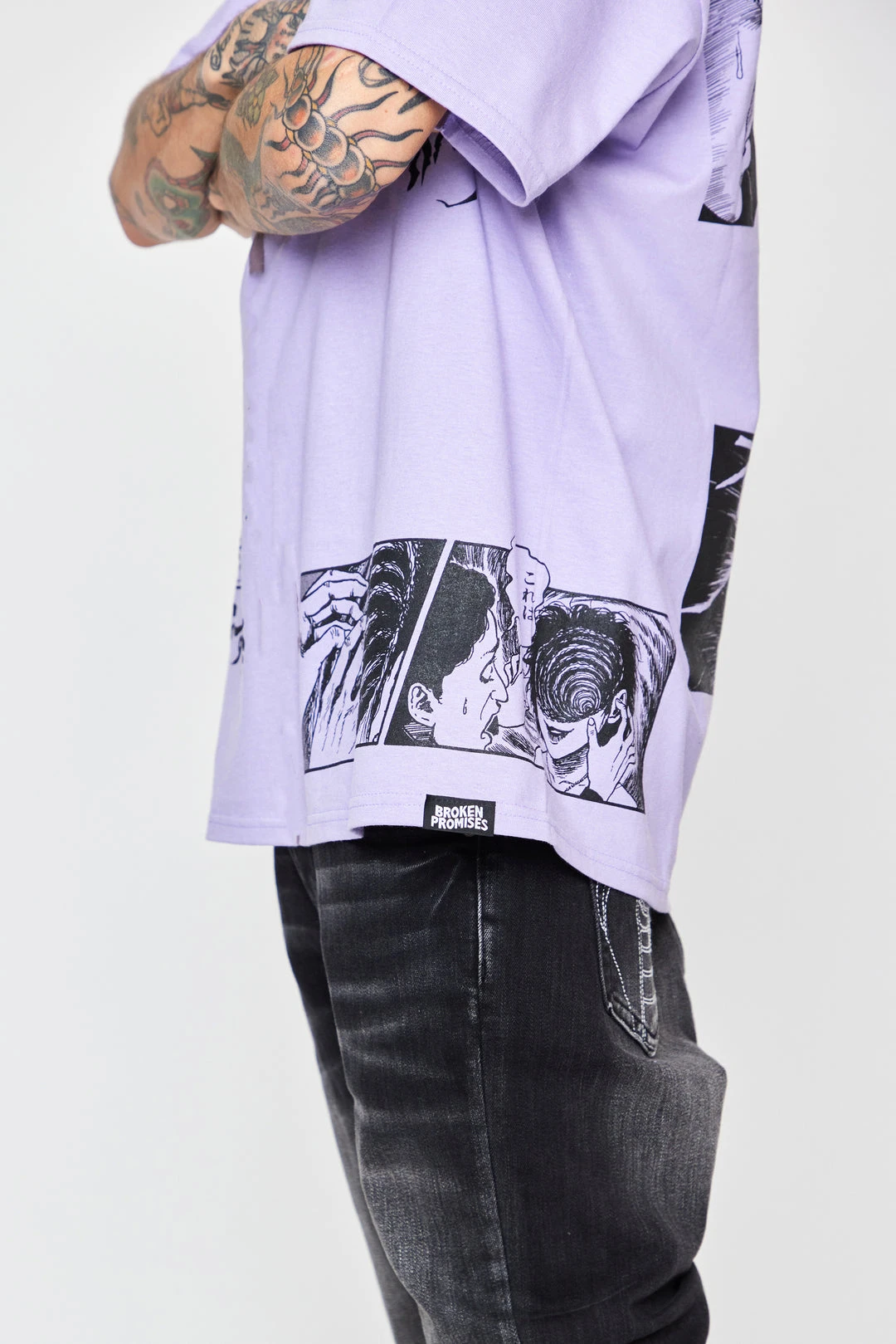 BROKEN PROMISES Shirts Junji Ito The Scar Tee Light Purple