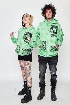 CASH Hoodies Junji Ito The Scar Hoodie Green