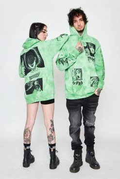 CASH Hoodies Junji Ito The Scar Hoodie Green