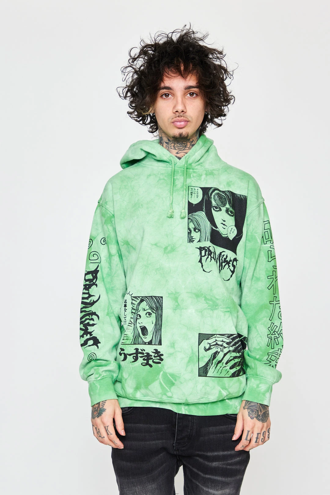 CASH Hoodies Junji Ito The Scar Hoodie Green