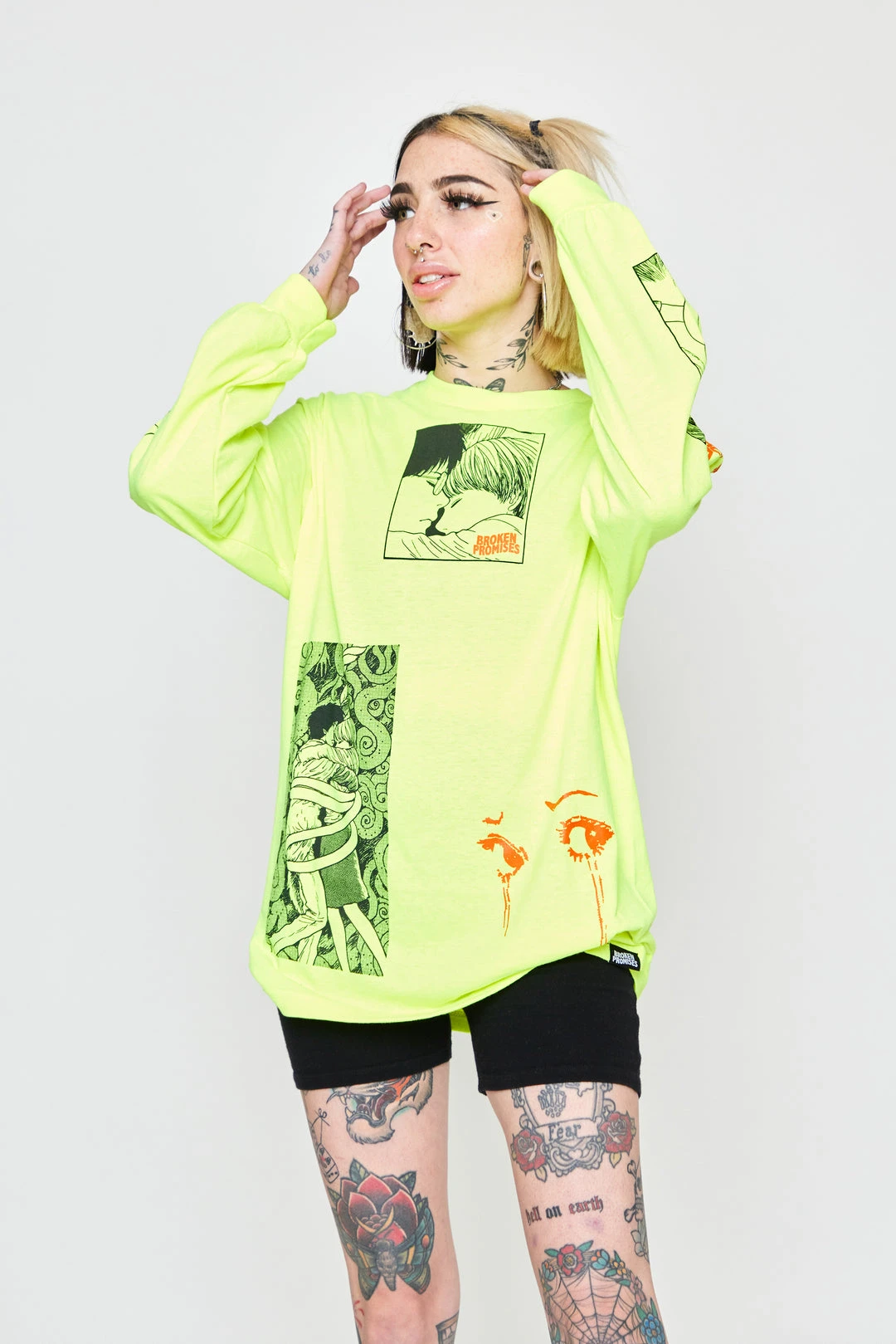 CASH Junji Ito The Curse L/S Neon