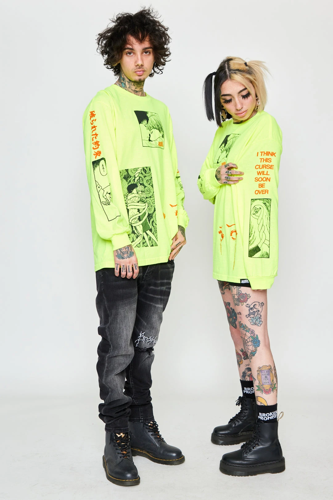 CASH Junji Ito The Curse L/S Neon