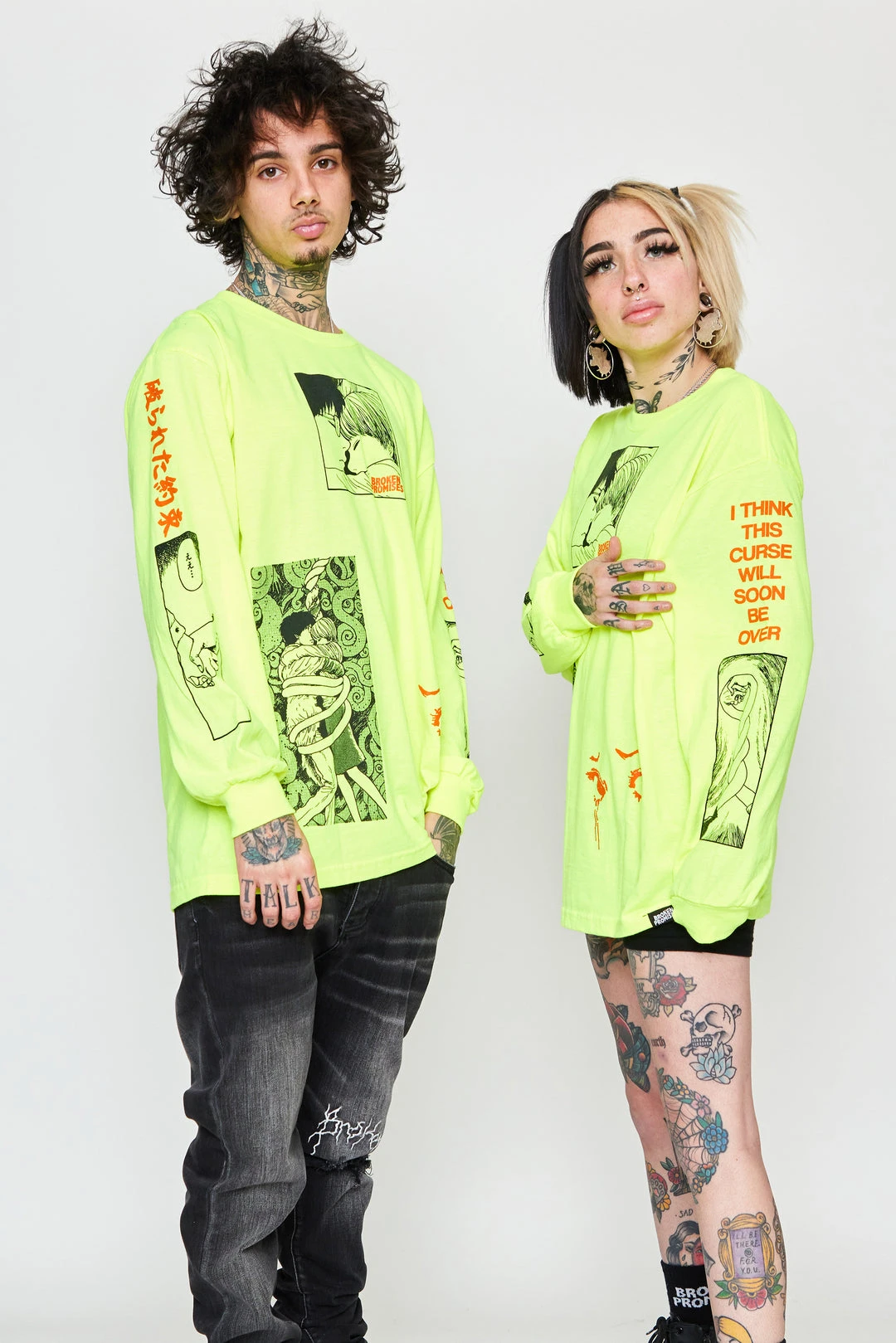 CASH Junji Ito The Curse L/S Neon