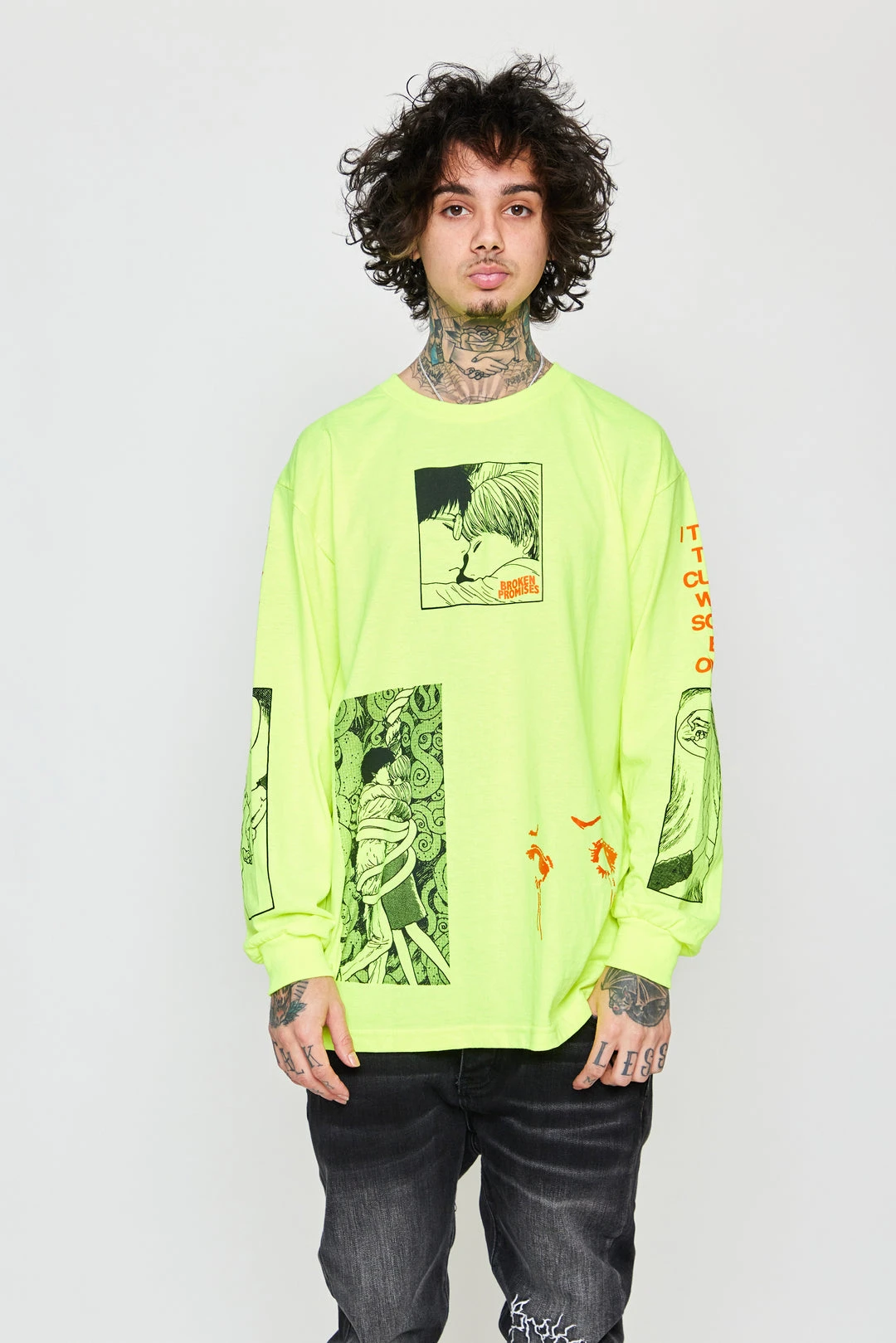 CASH Junji Ito The Curse L/S Neon