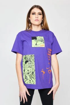 BROKEN PROMISES Junji Ito The Curse Tee Purple Shirts