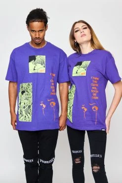 BROKEN PROMISES Junji Ito The Curse Tee Purple Shirts
