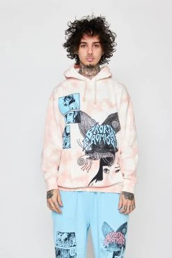 CASH Hoodies Junji Ito Butterflies Hoodie Pink