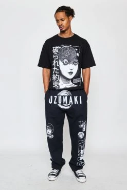 BROKEN PROMISES Bottoms Junji Ito I Don't Care Sweatpants Black