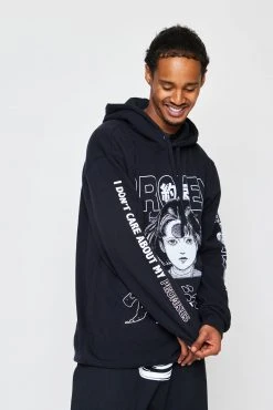 BROKEN PROMISES Junji Ito I Don't Care Black Hoodie