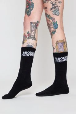 BROKEN PROMISES Accessories BP Wave Logo Sock - Black