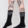 BROKEN PROMISES Accessories The Motto Sock Black