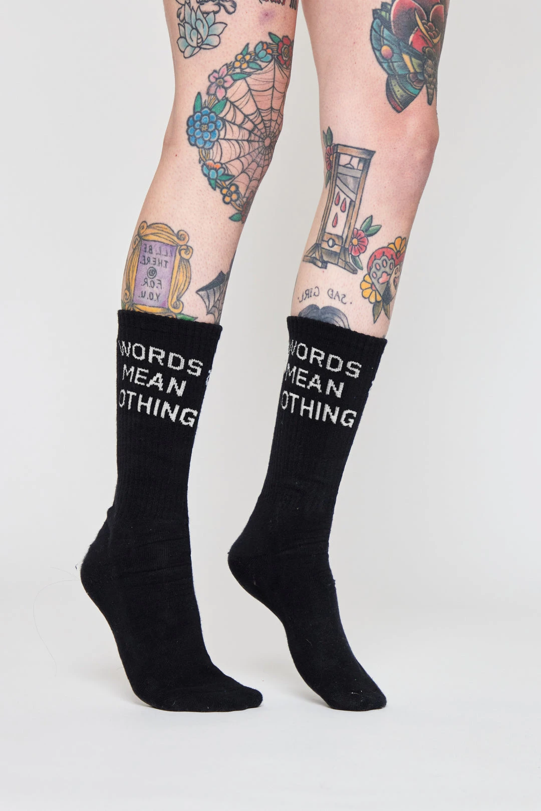 BROKEN PROMISES Accessories The Motto Sock Black