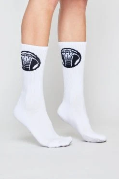 BROKEN PROMISES Bite Logo Sock - White