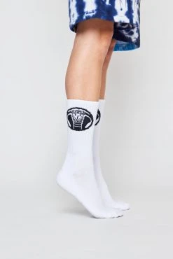 BROKEN PROMISES Bite Logo Sock - White