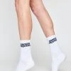 BROKEN PROMISES BP Wave Logo Sock - White Accessories
