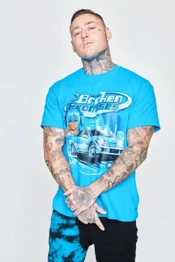 BROKEN PROMISES Too Fast Emptiness S/S Blue