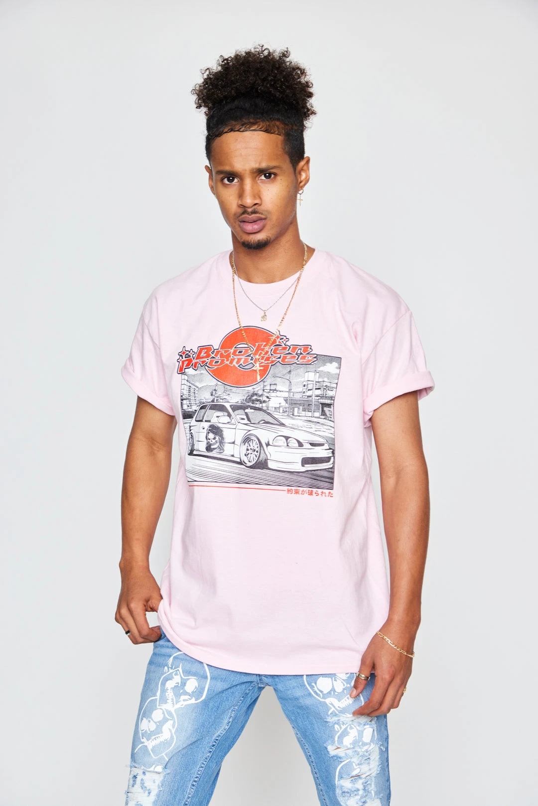 BROKEN PROMISES Shirts Racing Back To You S/S Pink