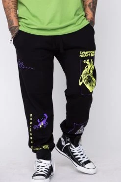 BROKEN PROMISES Bottoms Delirious Sweatpants Black