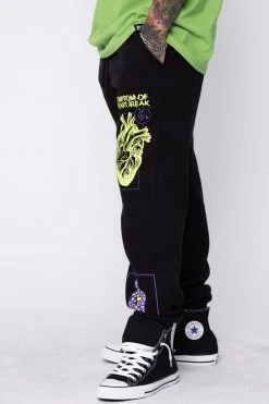 BROKEN PROMISES Bottoms Delirious Sweatpants Black