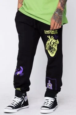 BROKEN PROMISES Bottoms Delirious Sweatpants Black
