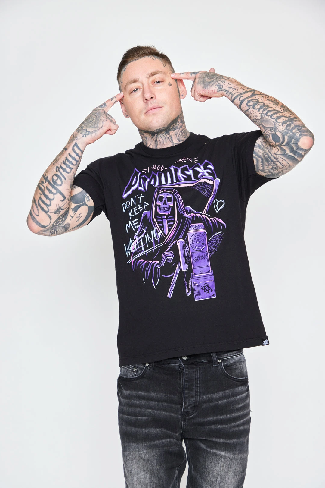 CASH Call Waiting Black Tee