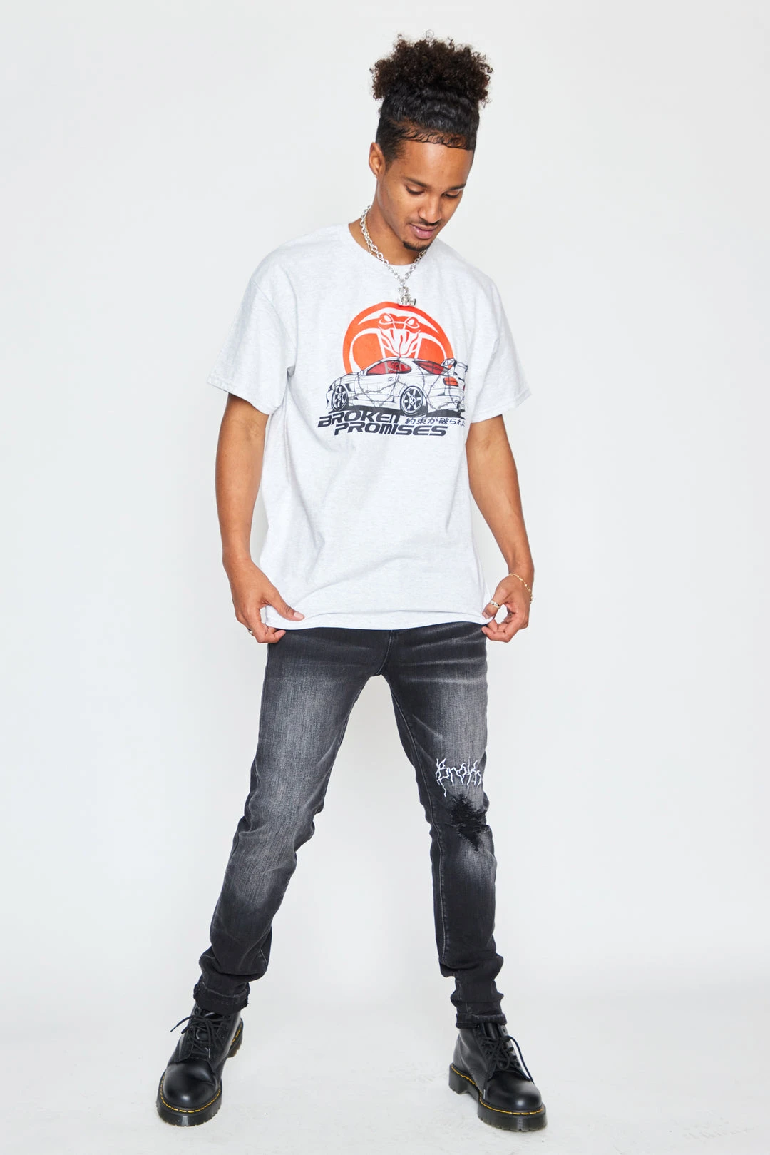 BROKEN PROMISES Drift Run S/S Grey Shirts