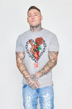 CASH Could Be Different Washed Tee Grey Lava Shirts