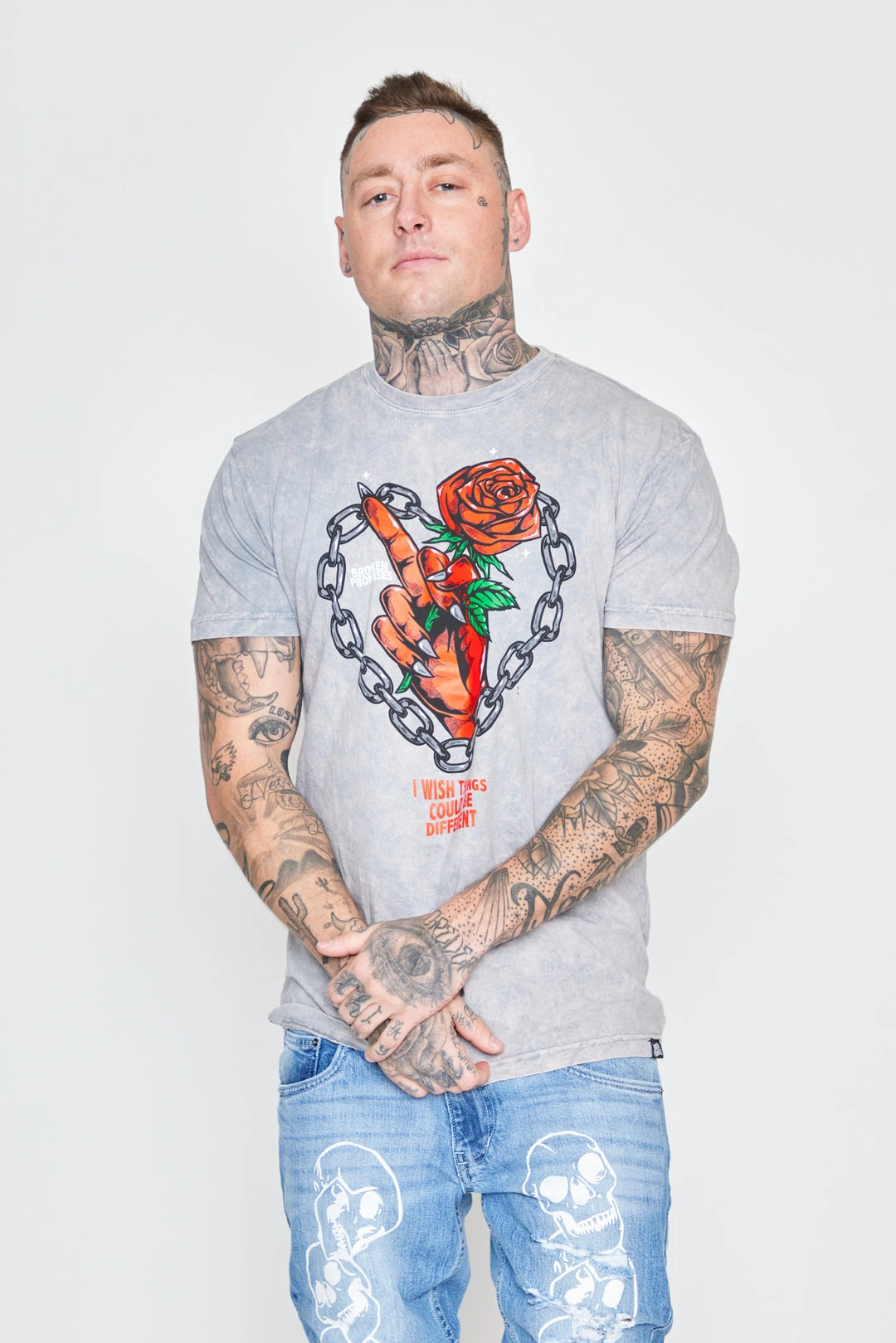 CASH Could Be Different Washed Tee Grey Lava Shirts