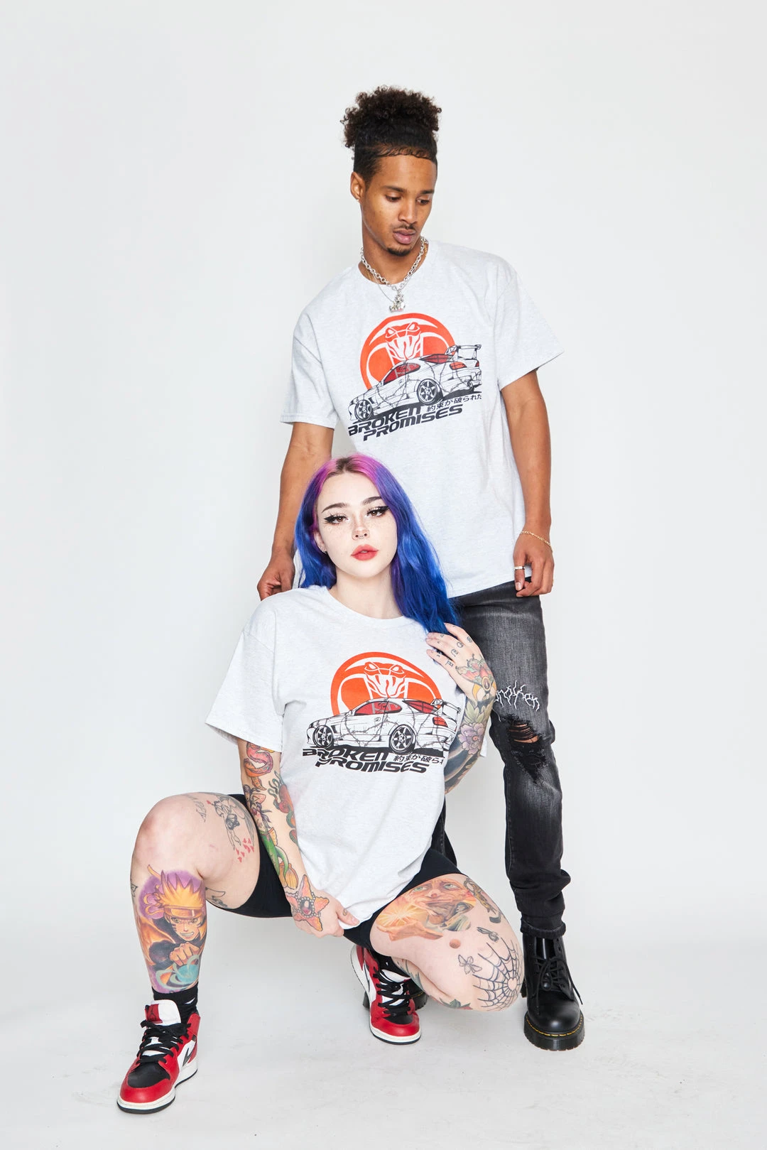 BROKEN PROMISES Drift Run S/S Grey Shirts