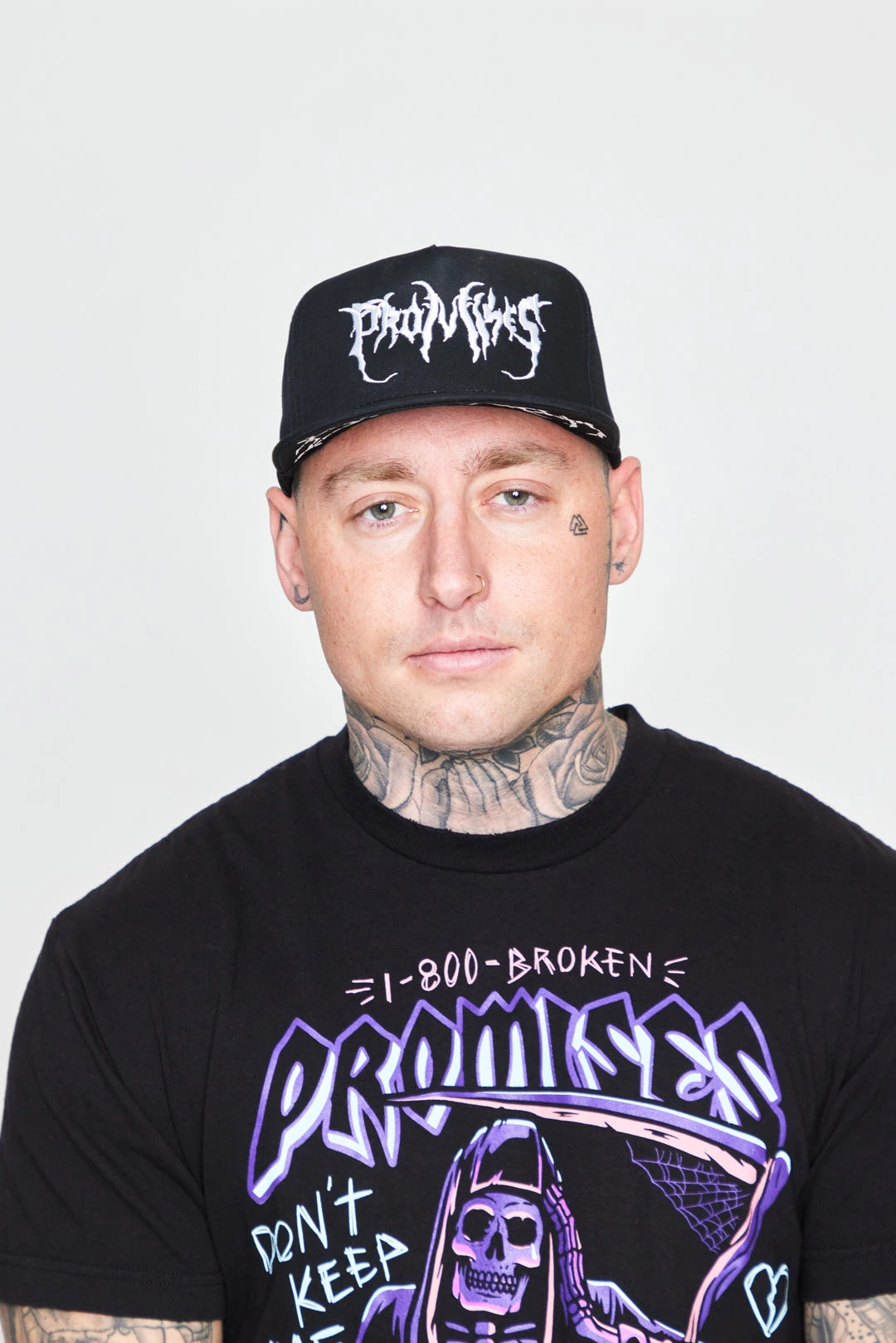 BROKEN PROMISES Graveyard Snapback Black