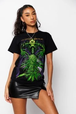 BROKEN PROMISES Grim Reefer Tee Black Shirts
