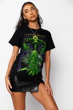 BROKEN PROMISES Grim Reefer Tee Black Shirts