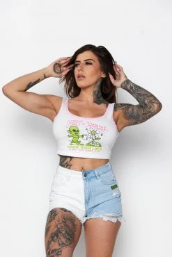 BROKEN PROMISES Grow With Love Crop Tank